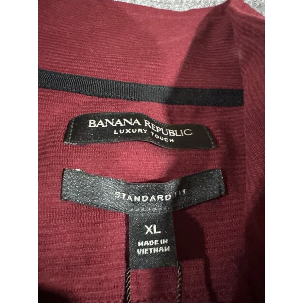 BANANA REPUBLIC Red SWEATER SHIRT Long Sleeve Pullover Sweatshirt Stripe XL